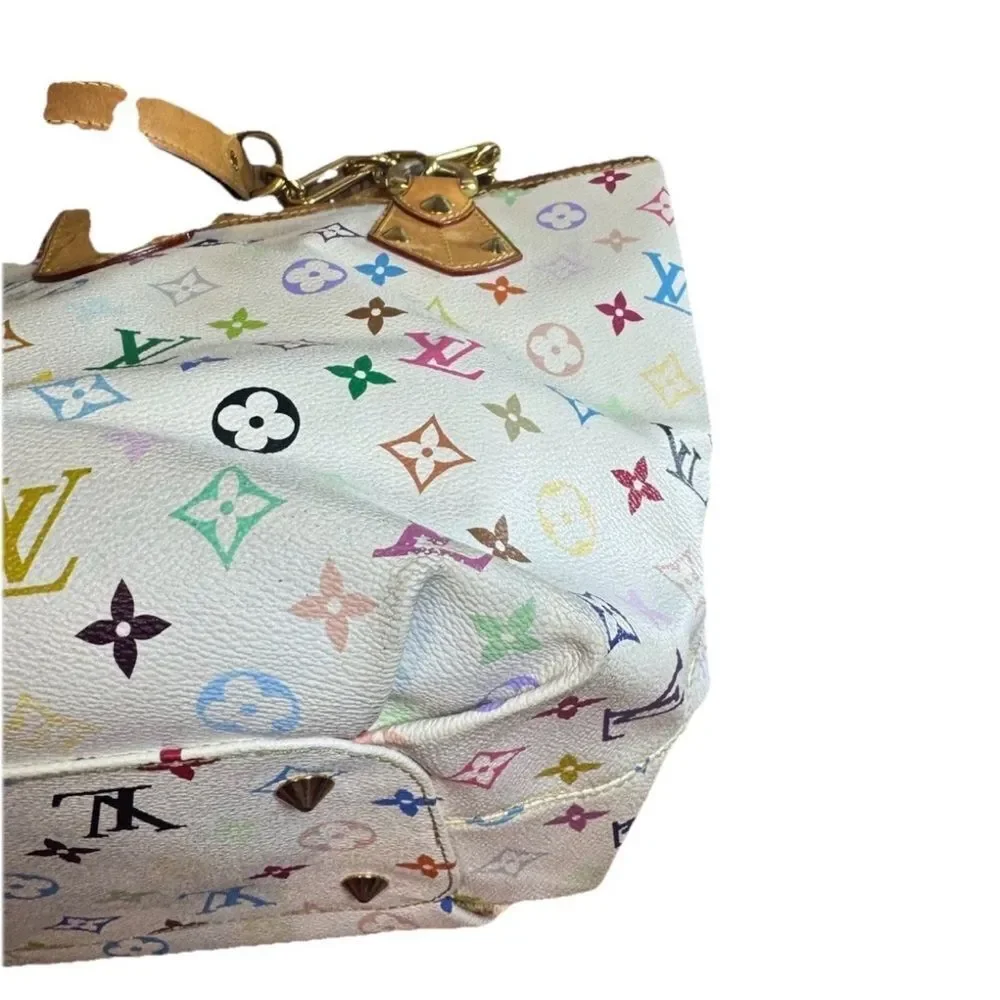 Louis Vuitton Murakami 33 Color Coated Canvas Multicolor LV Anne Shoulder Bag MM